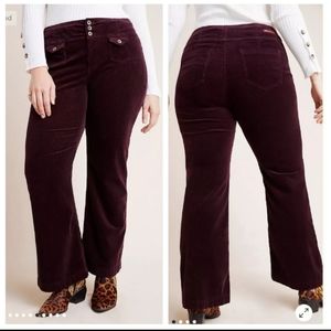 Womens Anthro Pilcro and the Letterpress Corduroy High Rise Trouser Bootcut 30
